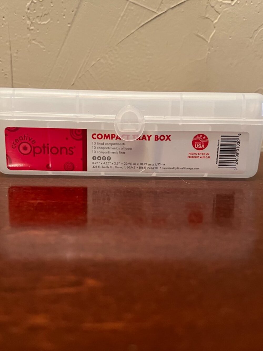 NWT Creative Options Compact Tray Box 10 Fixed Compartments Craft Organizer
